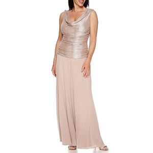 New! R&M RICHARDS Women's Plus Size Shimmery Chiffon Skirt Dress Color Blush